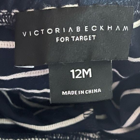 Kids Victoria Beckham Target Stripe Bumble Bee Peter Pan Collar Top & Pant Set - Picture 6 of 8